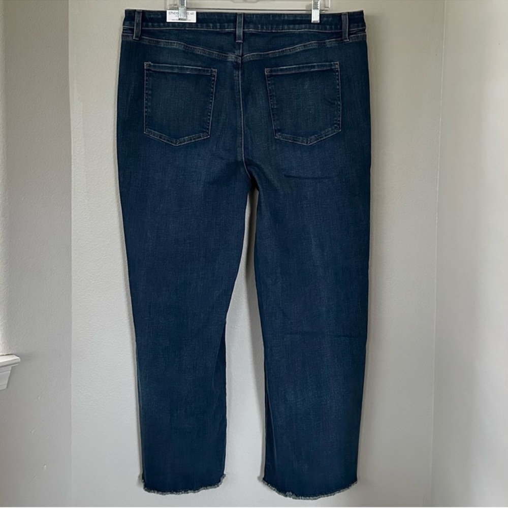 Classic High-Rise Straight Leg Jeans in Dark Blue - Picture 5 of 8
